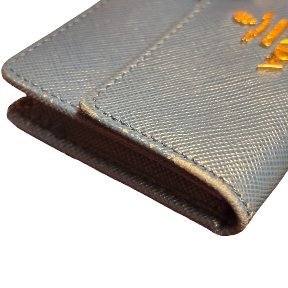 Prada Blue Leather Card Holder - Picture 10 of 11